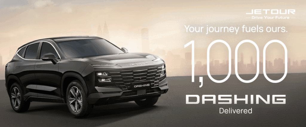 jetour dashing 1000 delivery